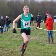 Eloise Foster racing to victory in the South West Championships