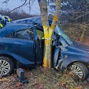 The car crashed in Highworth just outside of Swindon.