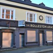 The Rolleston Arms and Underground music venue boarded up with metal sheeting Photo: Dave Cox