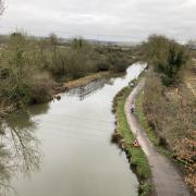 Drama at the Swindon canal following a sinkhole