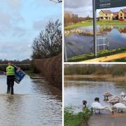 Flooding in and around Swindon after weekend of heavy rain that prompted yellow weather warning