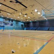 The abandoned Oasis Sports Hall two years