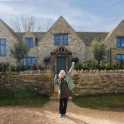 Winner - Essex mum Sarah Stocks outside her new home in the Cotswolds