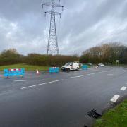 Mead roundabout is closed to traffic