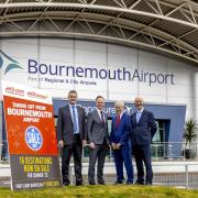 Left-to-Right: Steve Heapy, CEO of Jet2.com and Jet2holidays, Andrew Bell, CEO of RCA, Regional and City Airports, Ian Doubtfire, Sustainability and Business Development Director and Steve Gill, MD of Bournemouth Airport.