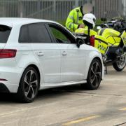 One of the cars seized by police on the M4