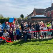 The ribbon cutting for the new play area in Wroughton