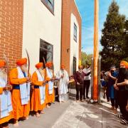 People celebrate Vaisakhi at Shri Guru Nanak Gurdwara in Swindon