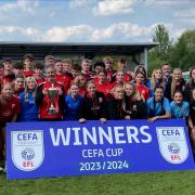 STFC Community Foundation celebrate CEFA Cup victory