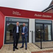 Councillor Will Stone with Keith Simmons form Taylor Wimpey