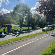 A police cordon after a serious crash on Queens Drive, Swindon