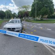 A police cordon after a serious crash on Queens Drive, Swindon