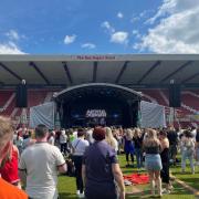 Crowds at the County Ground music festival