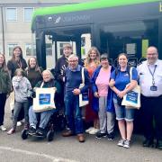 The bus went to a session designed to make boarding buses a simple and straightforward process for people with learning disabilities, and for those with autism