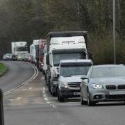 A-road crash blocks road near Trowbridge both ways