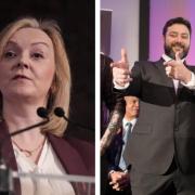 Former PM Liz Truss (left) has been criticised in a letter by Jess Phillips MP about an upcoming appearance on Lotus Eaters, a platform founded by Carl Benjamin