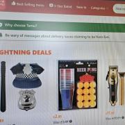 The illegal item was bought from selling site Temu