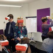 Teachers from Swindon trying out the new technology