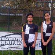 Swindon Harriers duo Delleah Belgrave and Tye Leo-Stroud impressed at the Indoor Athletics Championships in Sheffield