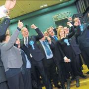 Happy Conservatives after increasing their grip on the borough council in May