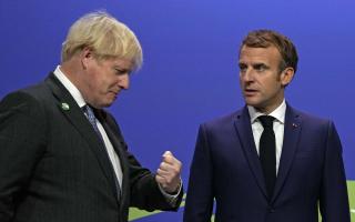 Boris Johnson (left) and Emmanuel Macron. Credit: PA