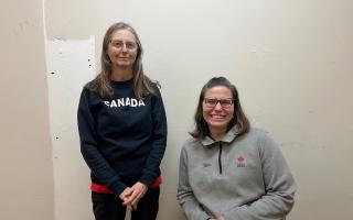 Canadian coaches Janet Dunn (left) and Darda Sales (right) were in attendance in Swindon