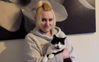 Misty McGailey was reunited with JessyBell after eight weeks of the cat being lost.