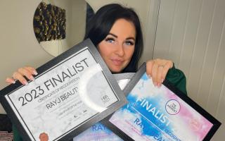 Jayde has been nominated for a reginal award despite only opening her beauty business two years ago.