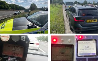 Police spotted drunk, speeding, and swerving drivers on the M4 in Wiltshire over the weekend