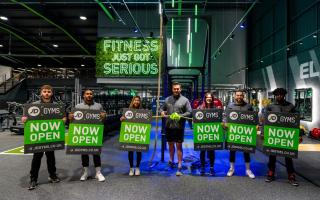 Staff at JD Gyms open the Swindon branch.