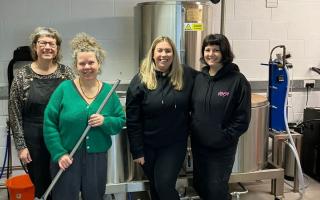 Jo Weller, Josie Thomas, Amy Vizor, Michelle Sheehan and Charley Hampshire (not pictured) have brewed a new IPA that will be launched at an International Women's Day Festival event