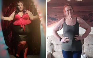 Before and after Tanya Miller's 13.5 stone weight loss