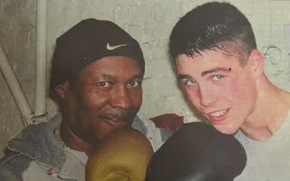 Harry Scott with 2006 Commonwealth Games Gold Medallist Jamie Cox