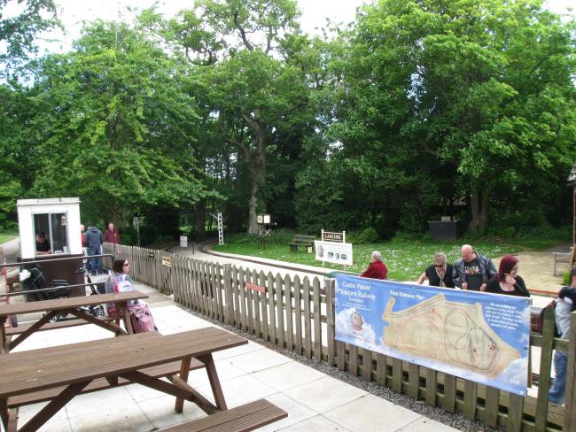Lakeside Station at the Coate Water Miniature Railway on June 6, 2015. The railway is marking 50 years since it first appeared on the Wiltshire site.