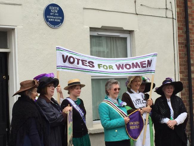 Swindon's first blue plaque unveiled to honour suffragette Edith New