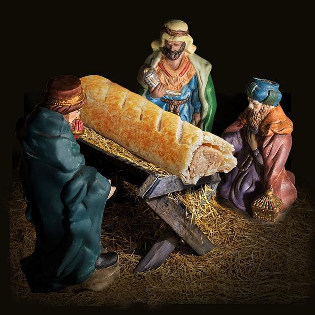 Greggs apologises for replacing baby Jesus with a sausage roll