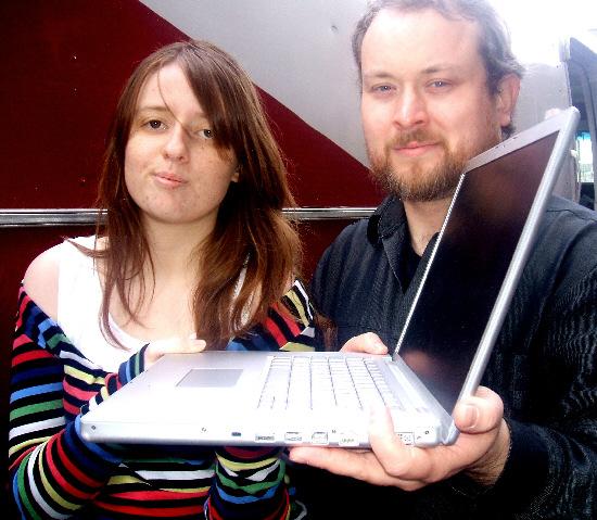 The Swindon Flux Mobile, with Kirsty Foster, who regularly attends, and James Carroll, who set up the Flux Mobile 3 years ago with his brother, Mark. Picture by Chloe Peirce, 15, Ridgeway School.