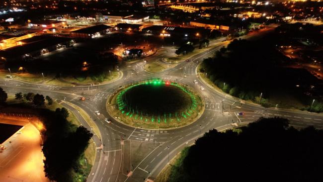 Greenbridge Roundabout will turn green this evening for World Suicide Prevention Day.