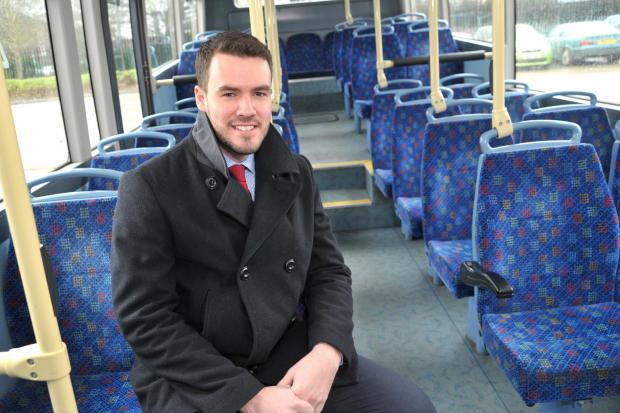 FEB BUS MAN: THAMESDOWN Transport, long troubled by funding issues which impacted on its services, was sold by Swindon Borough Council to private firm Go South Coast. The new general manager, Alex Chutter, said his first task was to reassure staff and pas