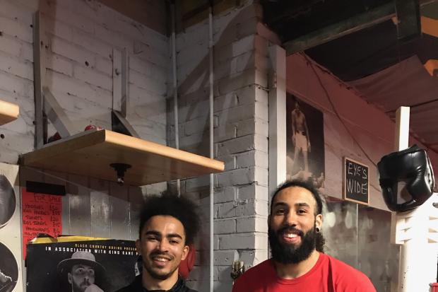 Jensen Irving (left) and Luke Watkins - the former has won all three of his opening fights as a professional so far and is due to appear at Fight Town IV in April
