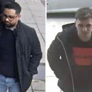 Two men police are searching for after a theft from Boots